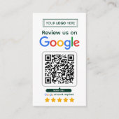 Google Review Request Card with Logo and QR Code 名刺 (正面)