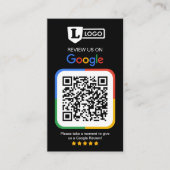Google Review Request Card with Logo Card 名刺 (正面)