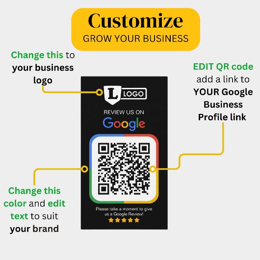 Google Review Request Card with Logo Card 名刺