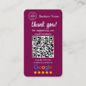 Google Review Request Card with QR code 名刺 (正面)