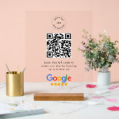 Google Review Request | QR Code Business Logo アクリルサイン (ウェディング)