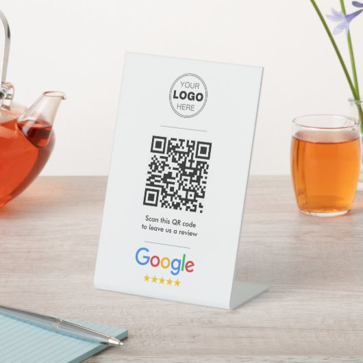 Google Review Simple Minimal QR Code Logo 台座サイン (インサイチュ)