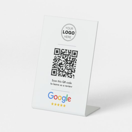 Google Review Simple Minimal QR Code Logo 台座サイン (正面)