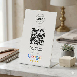Google Review Simple Minimal QR Code Logo 台座サイン