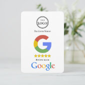 Google Review With QR Code Link Business Card エンクロージャーカード (スタンド正面)