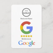 Google Review With QR Code Link Business Card エンクロージャーカード (正面)