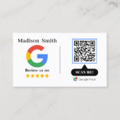 Google Review With QR Code Link Business Card 名刺 (正面)
