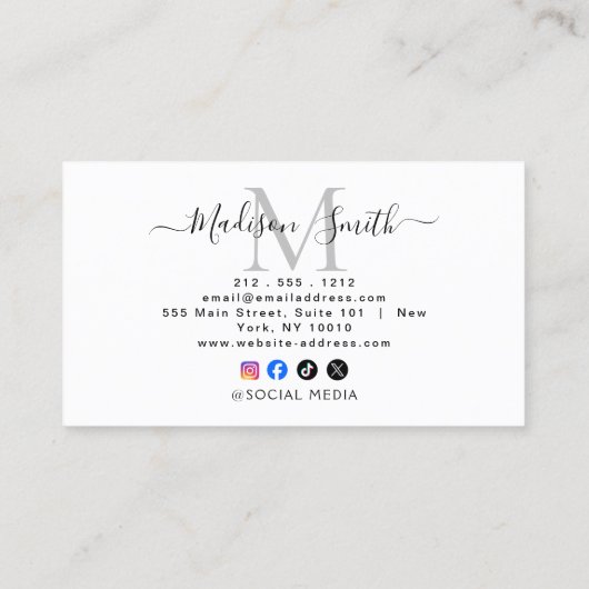 Google Review With QR Code Link Business Card 名刺 (裏面)