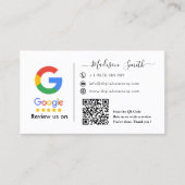 Google Review With QR Code Link Business Card 名刺 (正面)