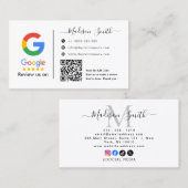 Google Review With QR Code Link Business Card 名刺 (正面/裏面)