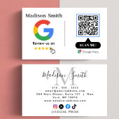Google Review With QR Code Link Business Card 名刺