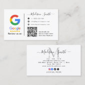 Google Review With QR Code Link Business Card 名刺 (正面/裏面)