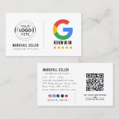 Google Review With QR Code Link Business Card 名刺 (正面/裏面)
