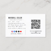 Google Review With QR Code Link Business Card 名刺 (裏面)