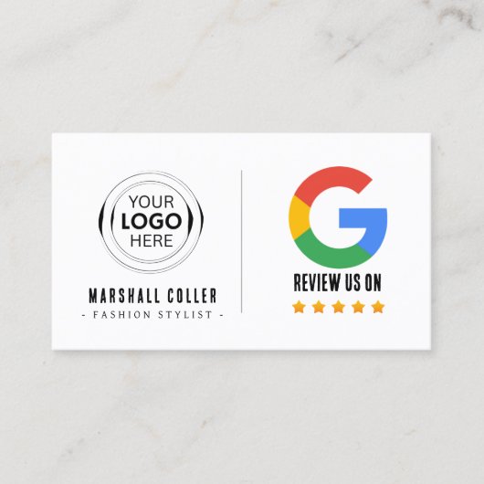 Google Review With QR Code Link Business Card 名刺 (正面)