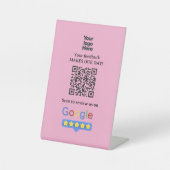 Google Reviews | Business Review Link QR Code 台座サイン (正面)