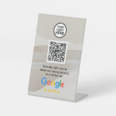Google Reviews | Business Review Link QR Code 台座サイン (正面)