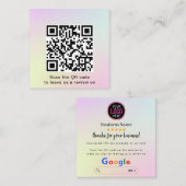 Google Reviews | Business Review Us  QR  スクエア名刺 (正面/裏面)