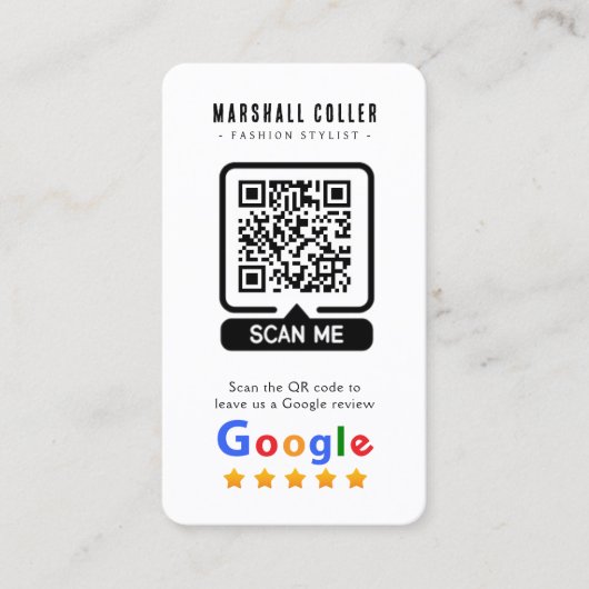 Google Reviews | Business Review Us | QR Code 名刺 (正面)