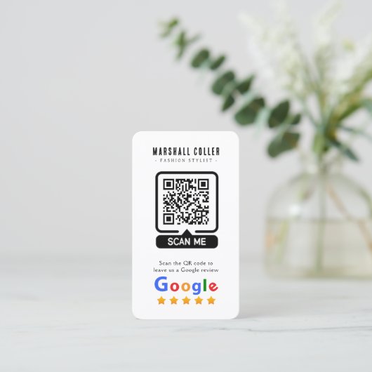 Google Reviews | Business Review Us | QR Code 名刺 (スタンド正面)