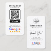 Google Reviews | Business Review Us | QR Code 名刺 (正面/裏面)