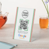 Google Reviews QR Code Custom Logo 台座サイン (インサイチュ)