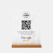 Google reviews qr code tabletop sign アクリルサイン (正面)