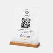Google reviews qr code tabletop sign アクリルサイン (傾斜)