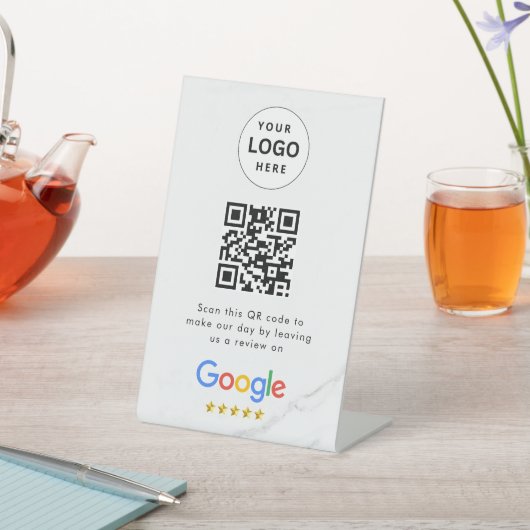 Google reviews qr code tabletop sign 台座サイン (インサイチュ)