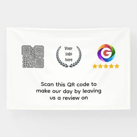 Google Reviews Tabletop Sign | QR Code door Signs 横断幕 (横)