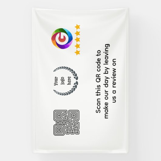 Google Reviews Tabletop Sign | QR Code door Signs 横断幕 (縦)