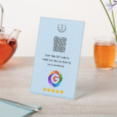 Google Reviews Tabletop Sign | QR Code Pedestal 台座サイン (インサイチュ)