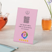 Google Reviews Tabletop Sign | QR Code Pedestal 台座サイン (インサイチュ)
