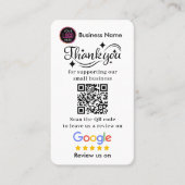 Google Reviews With Thank You And QR Code Business 名刺 (正面)
