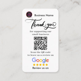 Google Reviews With Thank You And QR Code Business 名刺
