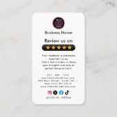 Google Reviews With Thank You And QR Code Business 名刺 (裏面)