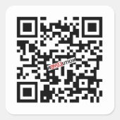 Google Ron Paul QR スクエアシール (正面)