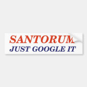 Google Santorum バンパーステッカー (正面)