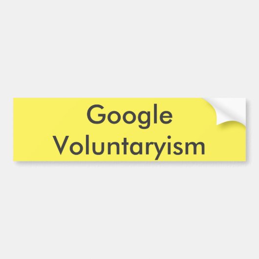 Google Voluntaryism バンパーステッカー (正面)