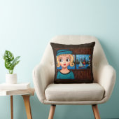 Googlyガールセーラーヘッド花瓶ライトハウスセーリングボート クッション (椅子)