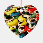 Googly目の倍はオーナメントクリスマスの味方しました セラミックオーナメント (裏面)