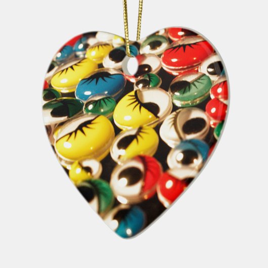 Googly目の倍はオーナメントクリスマスの味方しました セラミックオーナメント (左)