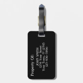 Googly目の白黒おもしろいな旅行 ラゲッジタグ (裏面縦)