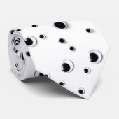 Googly目のGoogilyの白黒おもしろい ネクタイ (ロール)