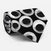 Googly眼状斑-黒 ネクタイ (ロール)