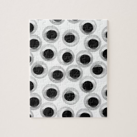 Googly eye pattern – transparent background ジグソーパズル (縦)