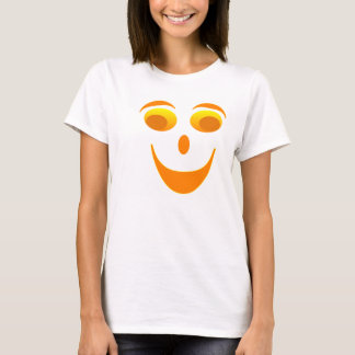 Googly Eyed OY レディース クルー ネック Tシャツ、ホワイト Tシャツ