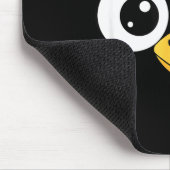 Googly-eyed Turkey With Leopard Bow, Funny Cartoon マウスパッド (コーナー)