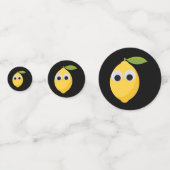 Googly Eyesと可愛いレモンキャラクター コンフェッティ (裏面)