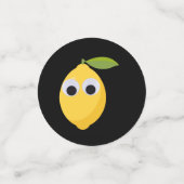 Googly Eyesと可愛いレモンキャラクター コンフェッティ (スモール正面)
